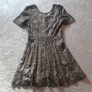 Gold lace and black Felicity & Coco dress